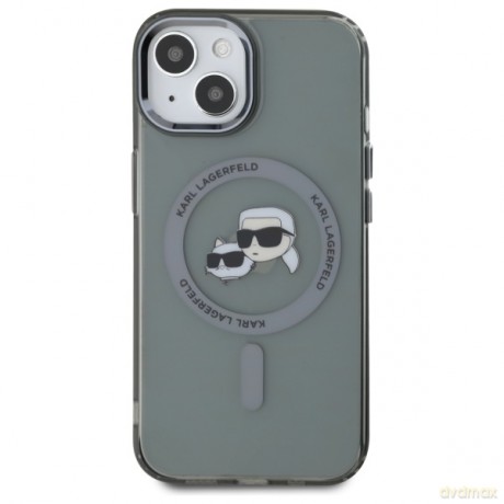 Karl Lagerfeld nakładka HC MagSafe IML Metal KC Heads do iPhone 15 6,1 czarna