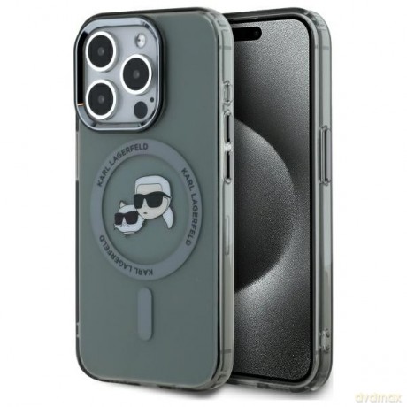 Karl Lagerfeld nakładka HC MagSafe IML Metal KC Heads do iPhone 15 Pro Max 6,7 czarna