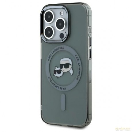 Karl Lagerfeld nakładka HC MagSafe IML Metal KC Heads do iPhone 15 Pro Max 6,7 czarna