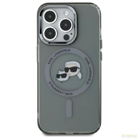 Karl Lagerfeld nakładka HC MagSafe IML Metal KC Heads do iPhone 15 Pro Max 6,7 czarna