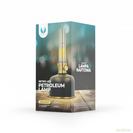 Lampa naftowa Retro LED czarna FLR-25 Forever Light