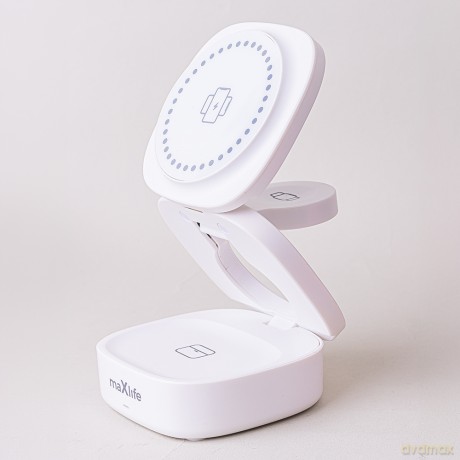 Maxlife ładowarka bezprzewodowa magnetyczna MXWC-06 15W biała 3w1