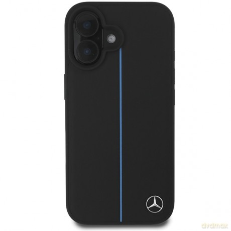 Mercedes nakładka do iPhone 16 6,1 MEHMP16S23RURBK Hardcase MB Blue Line Leather MagSafe czarna