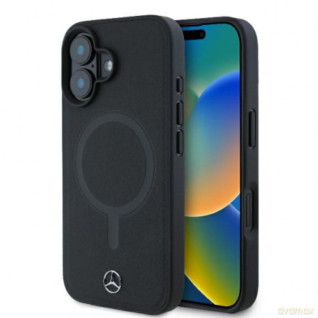 Mercedes nakładka do iPhone 16 Plus 6,7 MEHMP16M23RCMK Hardcase Smooth Leather MagSafe czarna