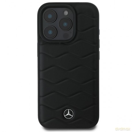 Mercedes nakładka do iPhone 16 Pro 6,3 MEHCP16L23RWRSK Hardcase MB Waves Leather czarna