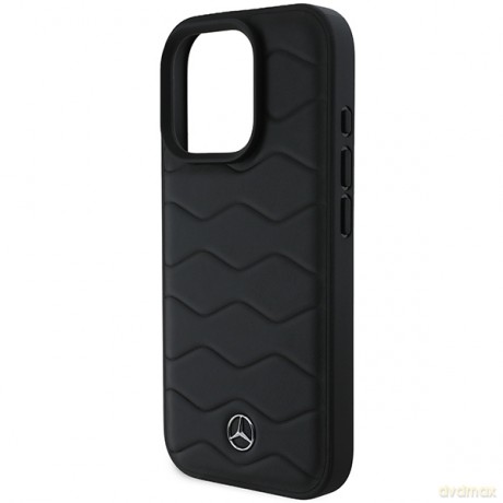 Mercedes nakładka do iPhone 16 Pro 6,3 MEHCP16L23RWRSK Hardcase MB Waves Leather czarna