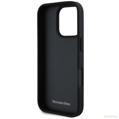 Mercedes nakładka do iPhone 16 Pro 6,3 MEHCP16L23RWRSK Hardcase MB Waves Leather czarna