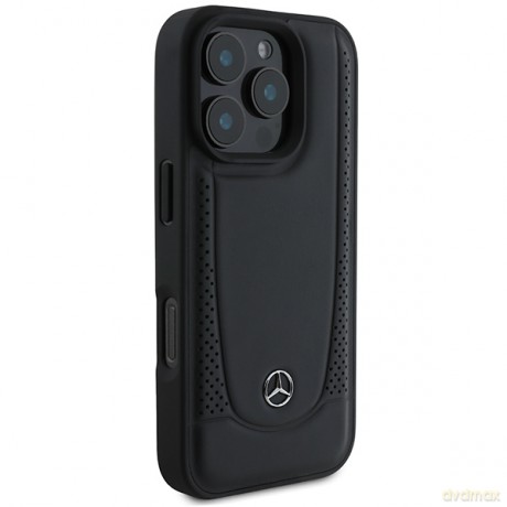 Mercedes nakładka do iPhone 16 Pro 6,3 MEHCP16LARMBK Hardcase Leather Urban czarna