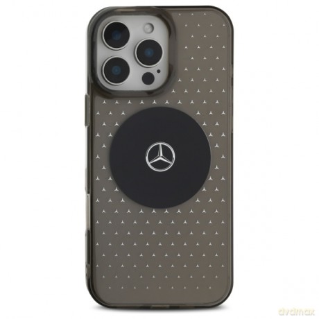 Mercedes nakładka do iPhone 16 Pro 6,3 MEHMP16L23HCPK Hardcase MB Case Star Pattern czarna