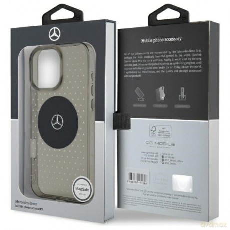 Mercedes nakładka do iPhone 16 Pro 6,3 MEHMP16L23HCPK Hardcase MB Case Star Pattern czarna