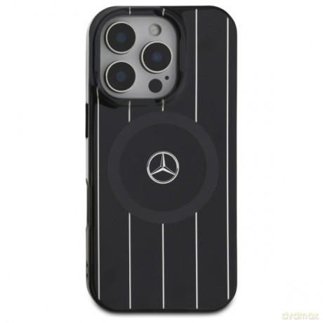 Mercedes nakładka do iPhone 16 Pro 6,3 MEHMP16L23HRSK Hardcase MB Double Layer Crossed Lines MagSafe czarna