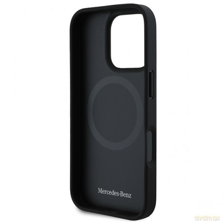 Mercedes nakładka do iPhone 16 Pro 6,3 MEHMP16L23RBARR Hardcase Textured And Plain Leather MagSafe czerwona