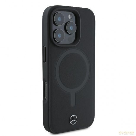 Mercedes nakładka do iPhone 16 Pro 6,3 MEHMP16L23RCMK Hardcase Smooth Leather MagSafe czarna