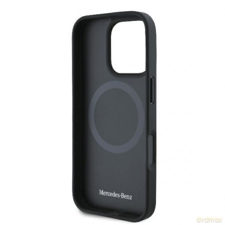Mercedes nakładka do iPhone 16 Pro 6,3 MEHMP16L23RCMK Hardcase Smooth Leather MagSafe czarna