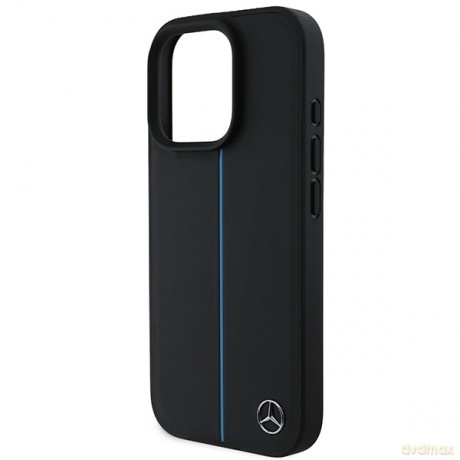 Mercedes nakładka do iPhone 16 Pro 6,3 MEHMP16L23RURBK Hardcase MB Blue Line Leather MagSafe czarna