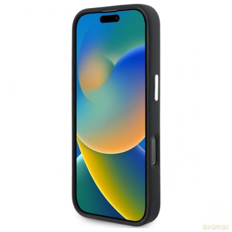 Mercedes nakładka do iPhone 16 Pro 6,3 MEHMP16L23SUMBK Hardcase Silicone Blue Stripe MagSafe czarna