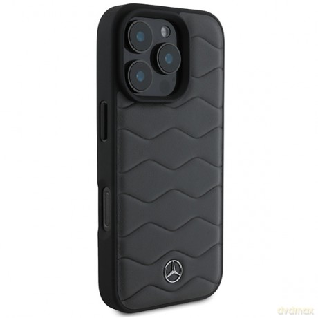 Mercedes nakładka do iPhone 16 Pro Max 6,9 MEHCP16X23RWRSA Hardcase MB Waves Leather szara