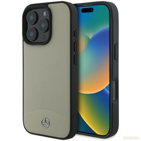 Mercedes nakładka do iPhone 16 Pro Max 6,9 MEHMP16X23RBARE Hardcase MB Textured and Plain Leather MagSafe beżowa