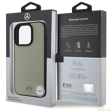 Mercedes nakładka do iPhone 16 Pro Max 6,9 MEHMP16X23RBARE Hardcase MB Textured and Plain Leather MagSafe beżowa