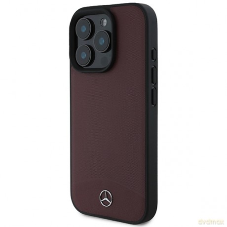Mercedes nakładka do iPhone 16 Pro Max 6,9 MEHMP16X23RBARR Hardcase Textured And Plain Leather MagSafe czerwona