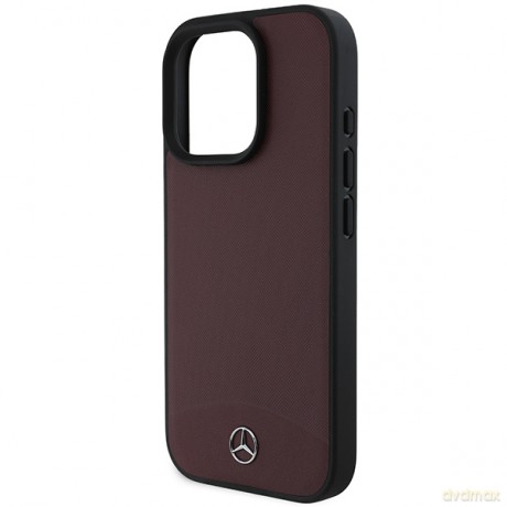 Mercedes nakładka do iPhone 16 Pro Max 6,9 MEHMP16X23RBARR Hardcase Textured And Plain Leather MagSafe czerwona
