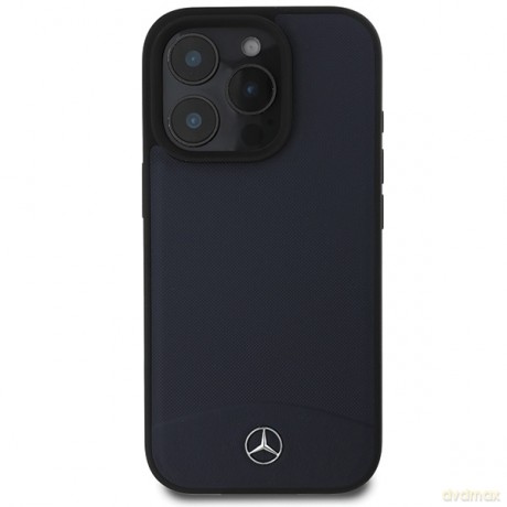 Mercedes nakładka do iPhone 16 Pro Max 6,9 MEHMP16X23RBARV Hardcase Textured And Plain Leather MagSafe granatowa