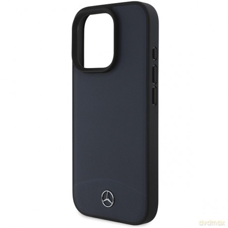 Mercedes nakładka do iPhone 16 Pro Max 6,9 MEHMP16X23RBARV Hardcase Textured And Plain Leather MagSafe granatowa