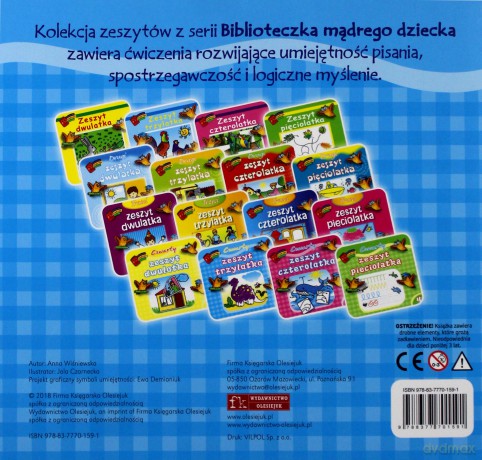 Bibl. mądrego dziecka - Czwarty zeszyt trzylatka [KSIĄŻKA]