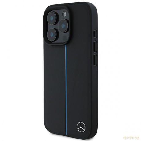 Mercedes nakładka do iPhone 16 Pro Max 6,9 MEHMP16X23RURBK Hardcase MB Blue Line Leather MagSafe czarna
