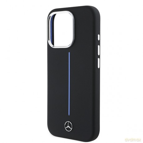 Mercedes nakładka do iPhone 16 Pro Max 6,9 MEHMP16X23SUMBK Hardcase Silicone Blue Stripe MagSafe czarna