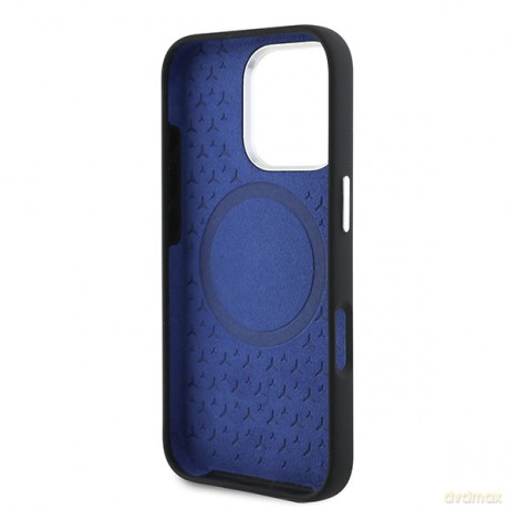 Mercedes nakładka do iPhone 16 Pro Max 6,9 MEHMP16X23SUMBK Hardcase Silicone Blue Stripe MagSafe czarna