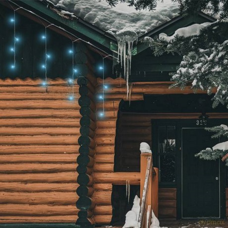 MOON Kurtyna świetlna SOPLE 250 LED, 5 m, 8 funkcji, 230V, niebieskie