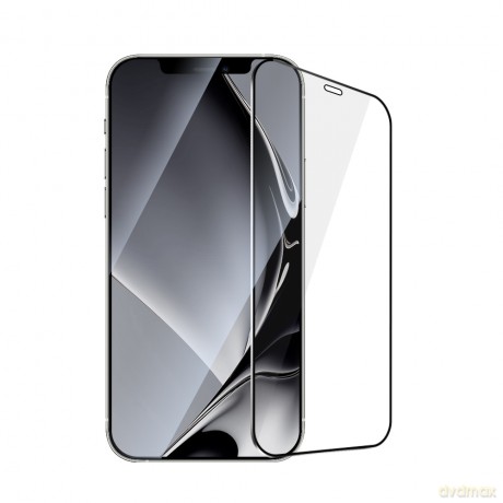 Szkło hartowane z metalową ramką do iPhone 12 Pro Max 6.7 czarna ramka