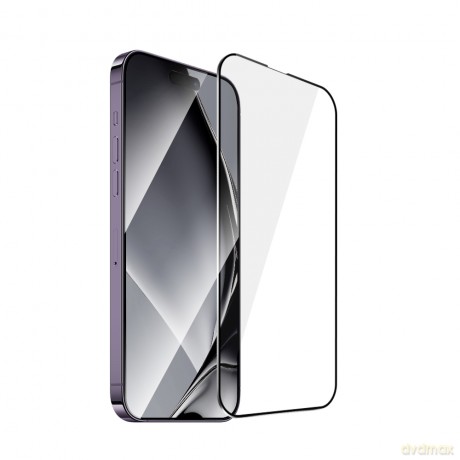 Szkło hartowane z metalową ramką do iPhone 14 Pro Max 6,7 czarna ramka