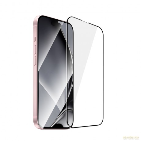 Szkło hartowane z metalową ramką do iPhone 15 6,1 czarna ramka