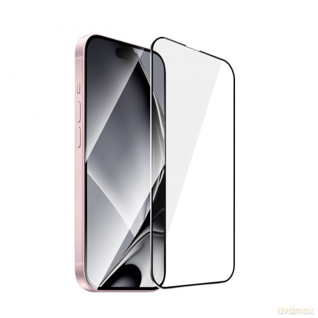 Szkło hartowane z metalową ramką do iPhone 15 Plus 6,7 czarna ramka