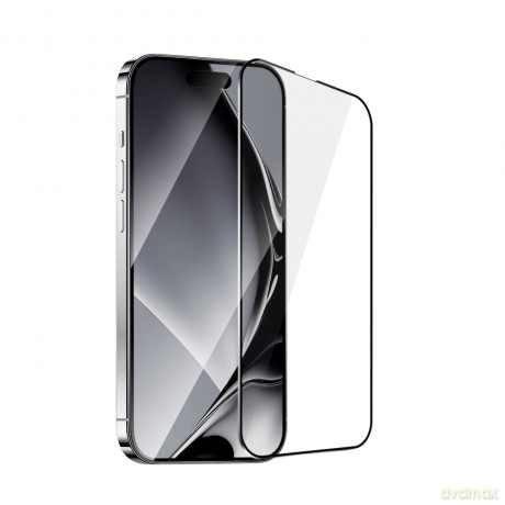 Szkło hartowane z metalową ramką do iPhone 16 6,1 czarna ramka