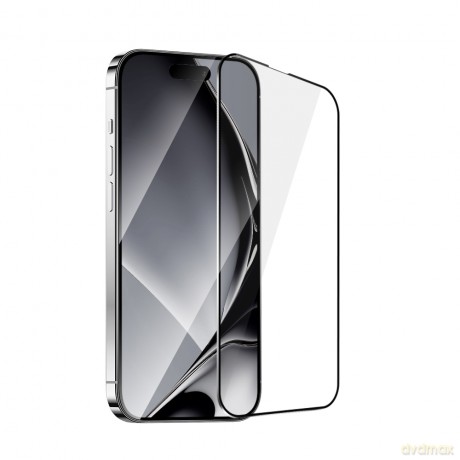 Szkło hartowane z metalową ramką do iPhone 16 Plus 6,7 czarna ramka