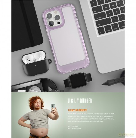 Ugly Rubber nakladka UMODEL do iPhone 15 Plus 6,7 clear czarna