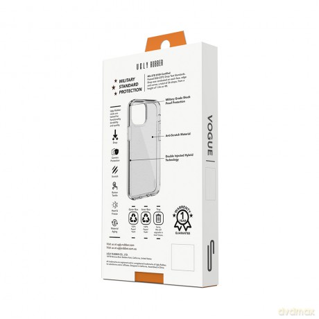 Ugly Rubber nakładka Vogue do iPhone 12 / 12 Pro 6,1 transparentna
