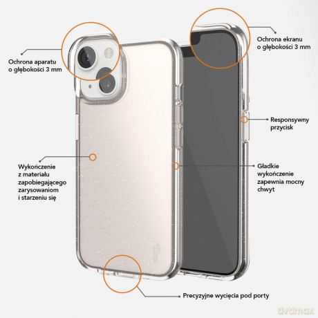 Ugly Rubber nakładka Vogue do iPhone 15 Plus 6,7 różowo-złota