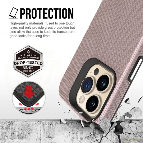 Vmax nakładka Triangle Case do iPhone 16 Plus 6,7 różowo-złota