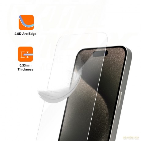 Vmax szkło hartowane 2,5D Normal Clear Glass do iPhone 16 Plus 6,7