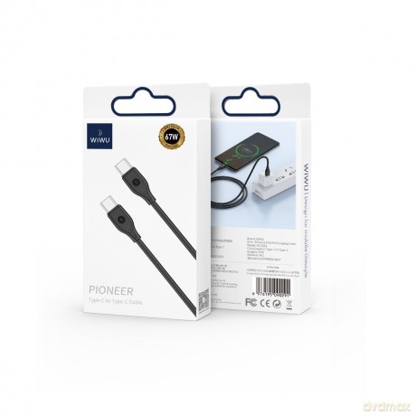 WIWU kabel Pioneer Wi-C002 USB-C - USB-C 67W biały