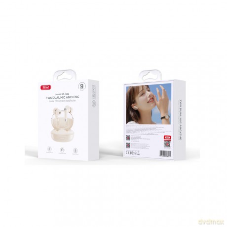 XO słuchawki Bluetooth G22 TWS beżowe ANC + ENC
