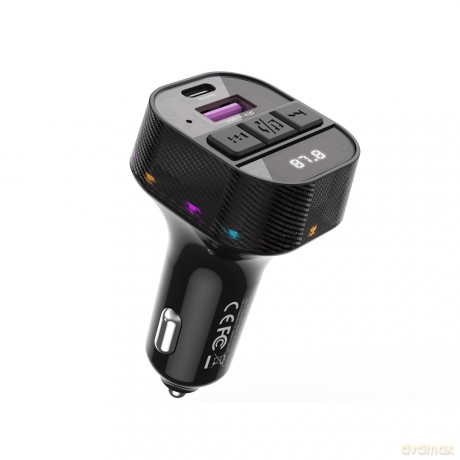 XO transmiter FM BCC17 Bluetooth MP3 ładowarka samochodowa 30W czarna