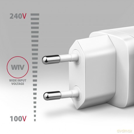 ACU-PQ20W Ładowarka sieciowa 20W QC3.0/AFC/FCP + PD type-C Biała