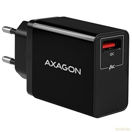 ACU-QC19 Ładowarka sieciowa, QC 19W, 1x port USB-A, QC3.0/AFC/FCP/SMART, czarna