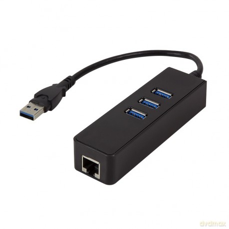 Adapter Gigabit Ethernet do USB 3.0 z hubem USB 3.0