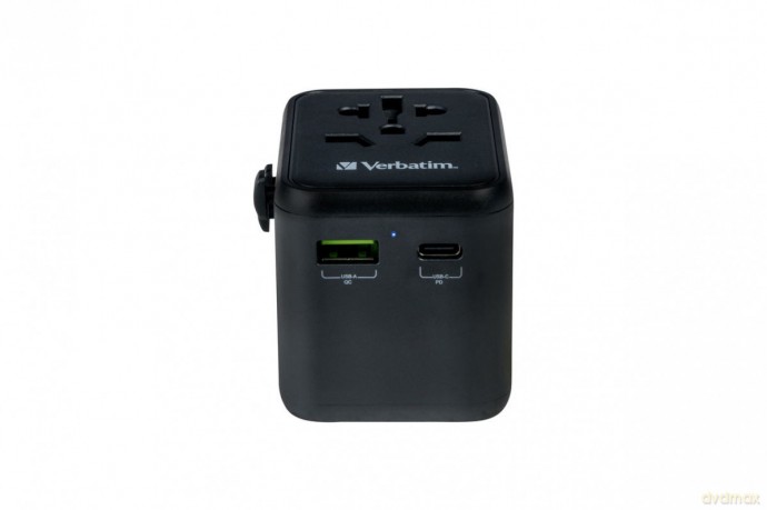 Adapter podróżny UTA-02 49544 180 krajów, ładowarka 20 W, QC 3.0. 1x USB-C, 1x USB-A